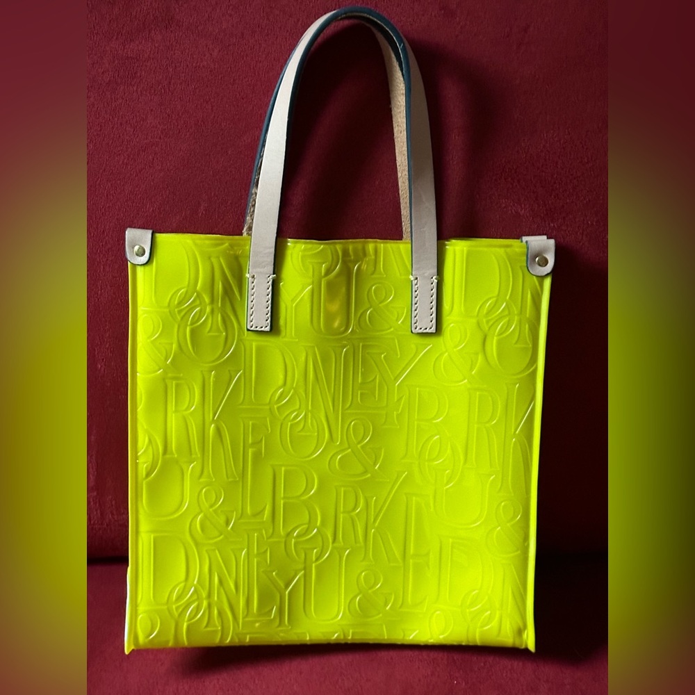 Doony & Bourke Yellow Logo Embossed Tote